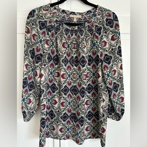 Banana Republic pattern blouse